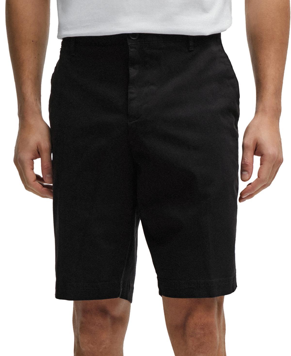 Mens Slim Fit Shorts in Stretch Cotton Twill Product Image