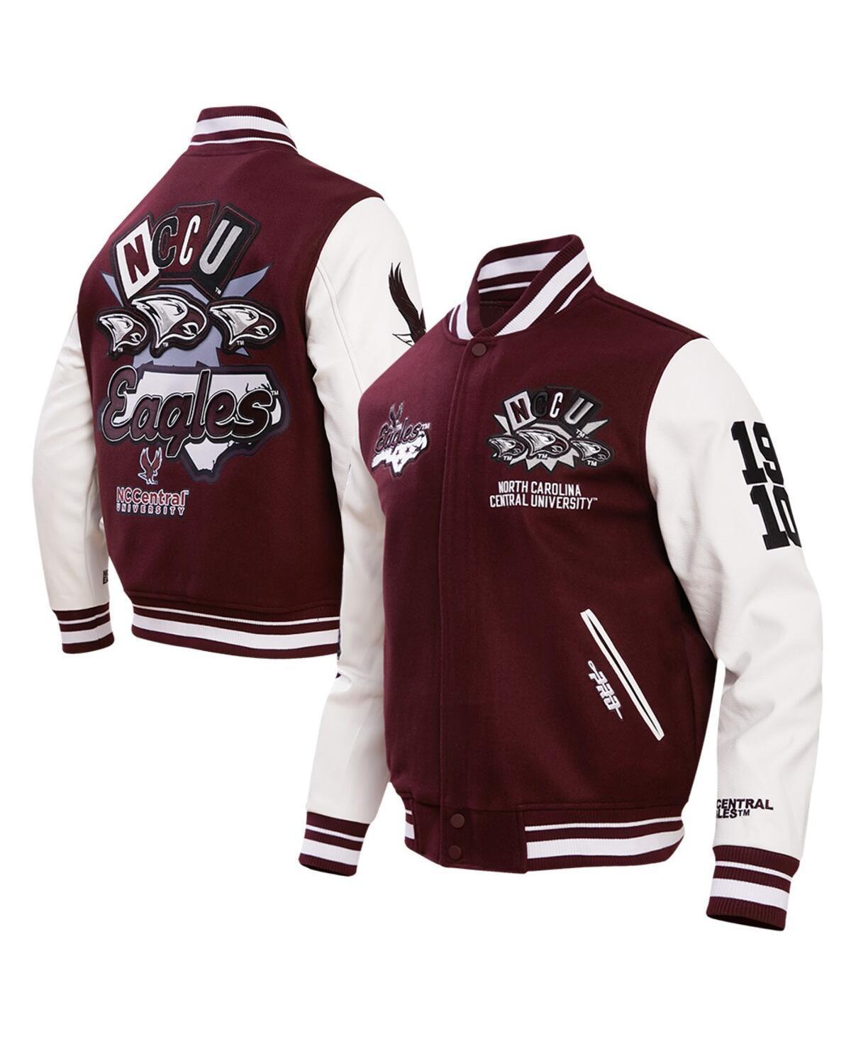 Mens Pro Standard Maroon North Carolina Central Eagles Homecoming Varsity Full-Snap Jacket Product Image