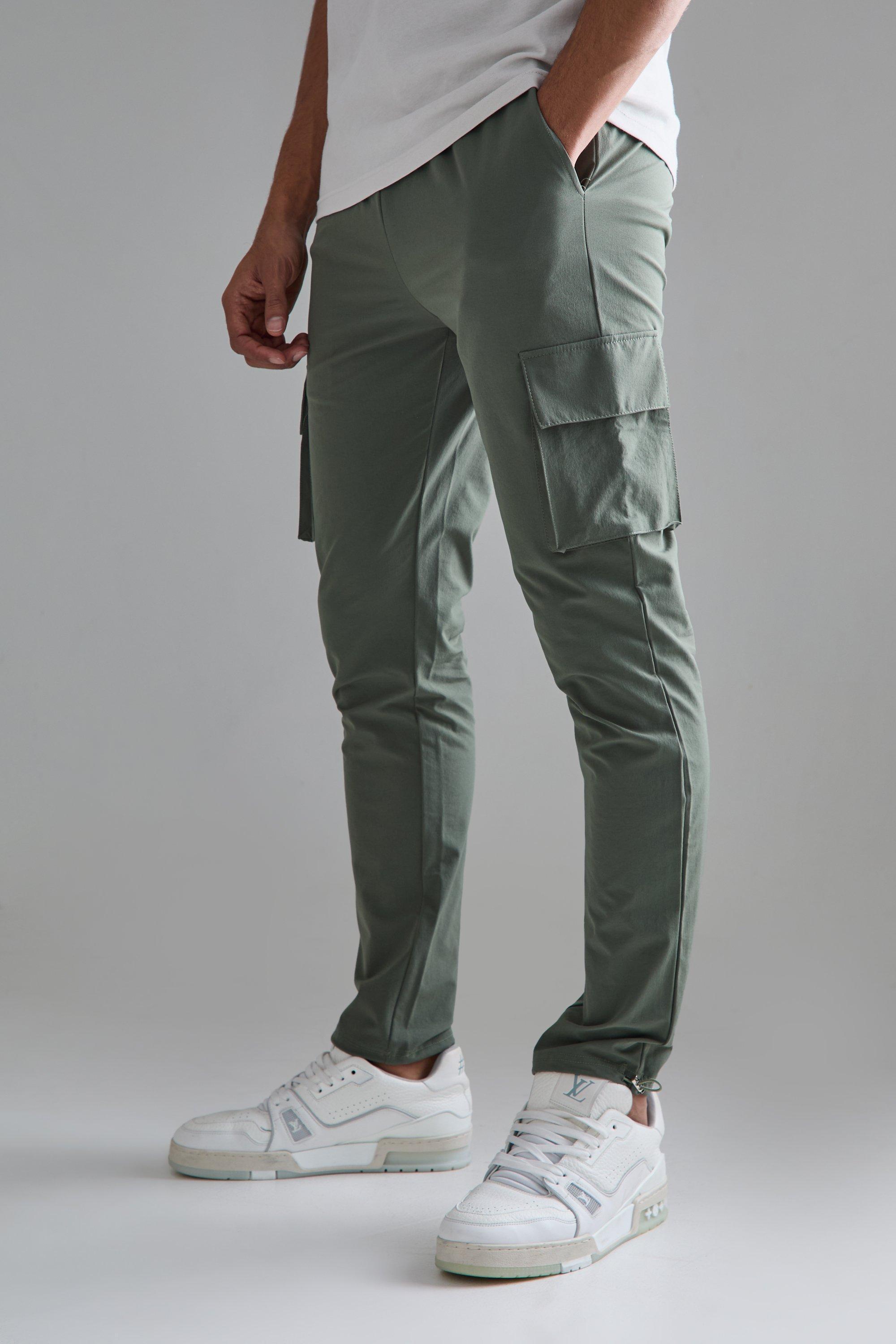 Elasticated Technical Stretch Skinny Cargo Pants | boohooMAN USA Product Image