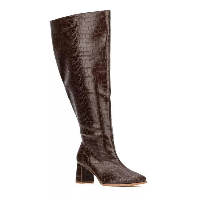 Fashion to Figure Milan Womens Extra Wide Calf Knee-High Boots Product Image