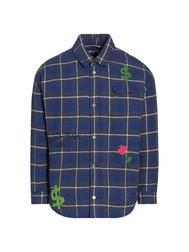 Mens Abundance Plaid Graphic Cotton Flannel Shirt Product Image