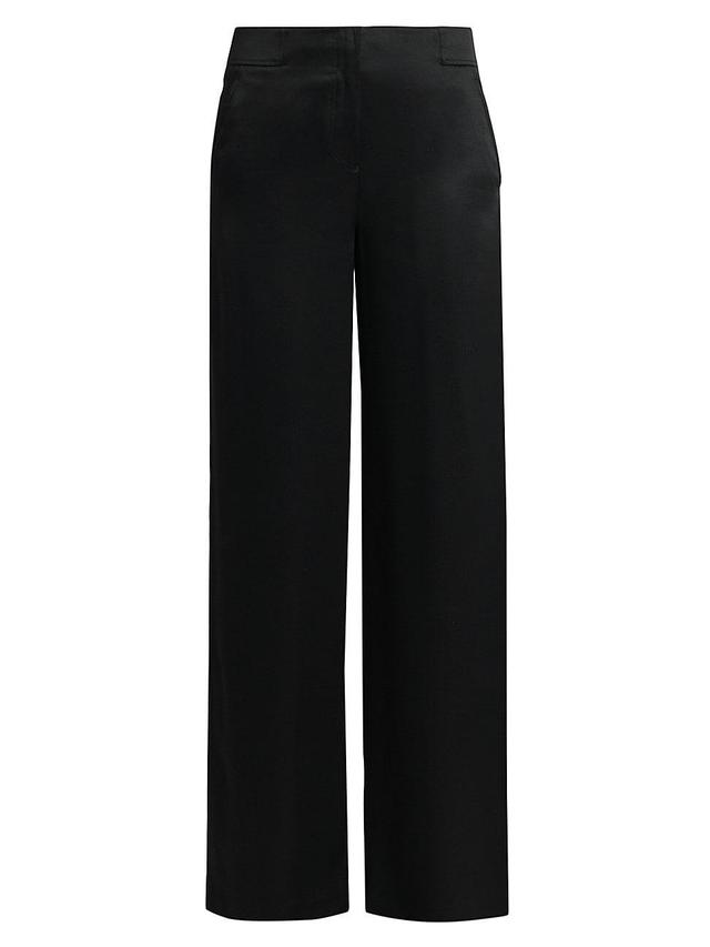 Womens Silk Straight-Leg Pants Product Image