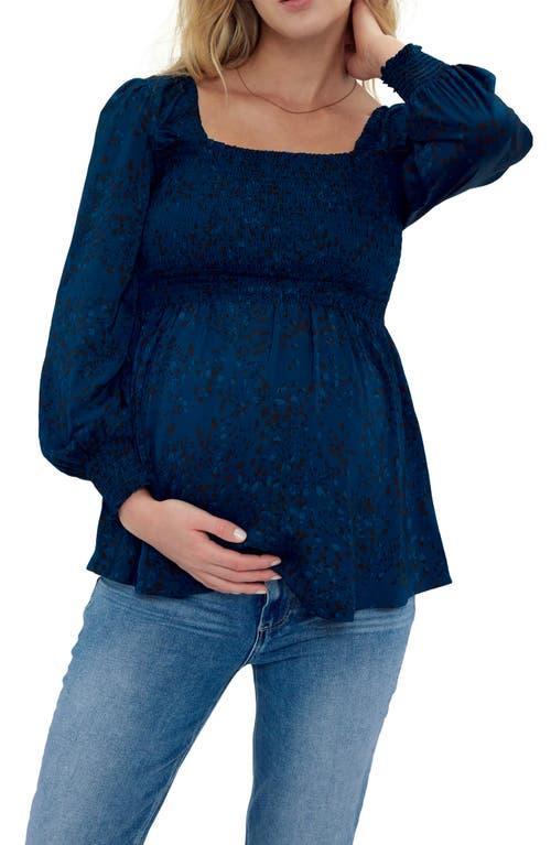 Ingrid & Isabel Smocked Square Neck Maternity Blouse Product Image