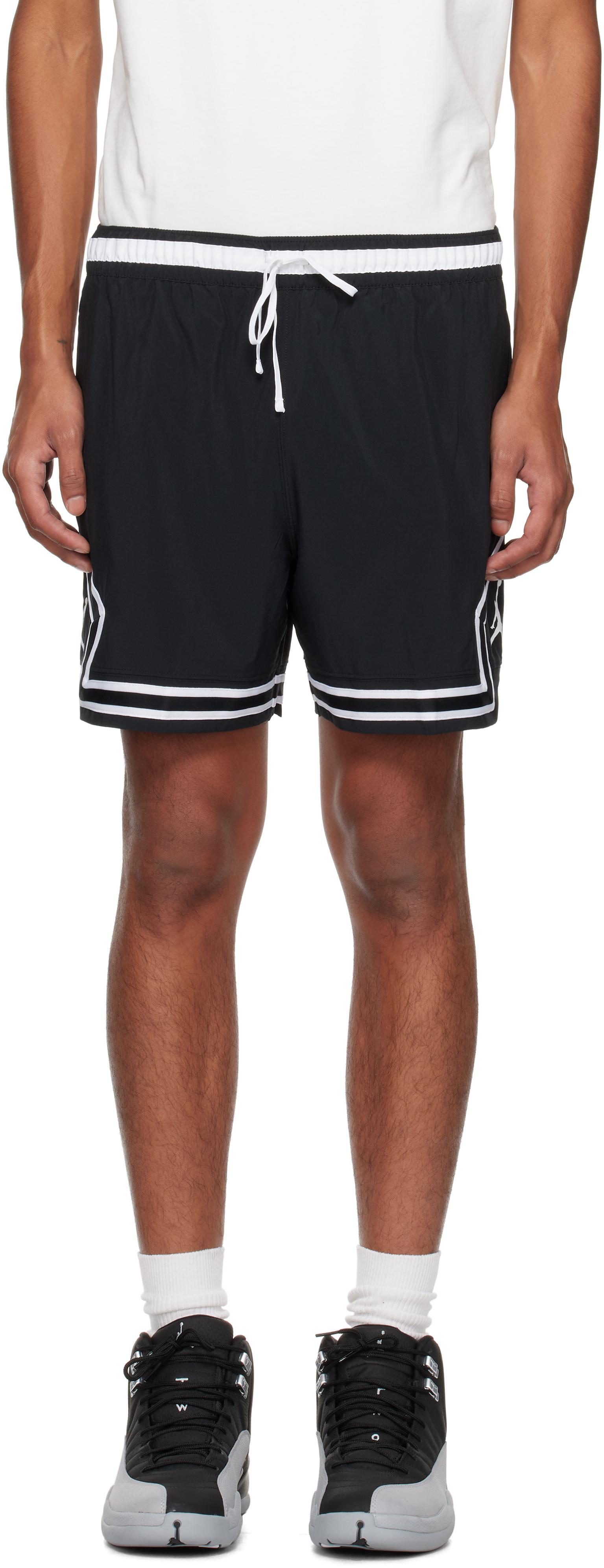 NIKE Jordan Men's Sport Dri-fit Woven Diamond Shorts In Black/white/white Product Image