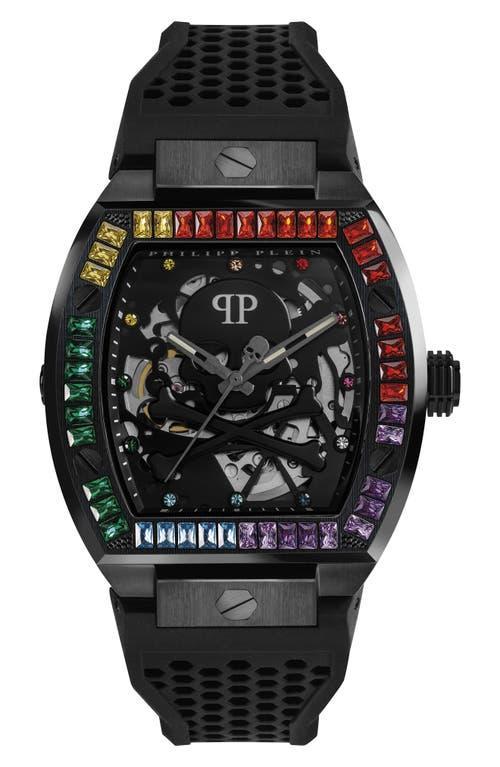 PHILIPP PLEIN The $keleton Silicone Strap Watch, 44mm Product Image