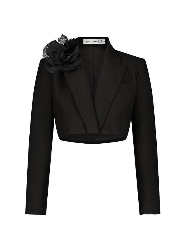 Womens Tailored Cropped Blazer Product Image