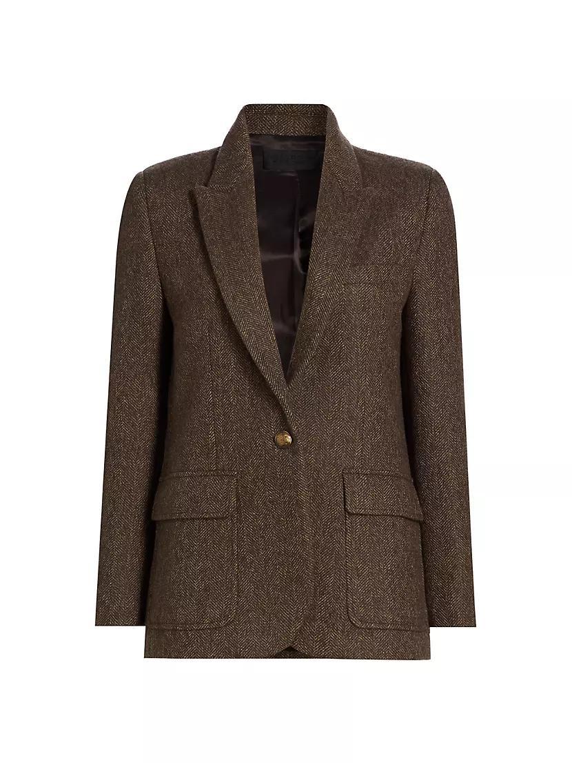 Mireille Herringbone Wool Blazer product image