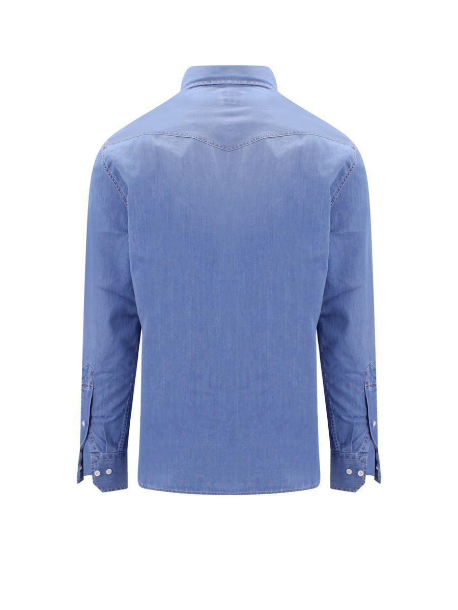 BRUNELLO CUCINELLI Shirt In Blue Product Image