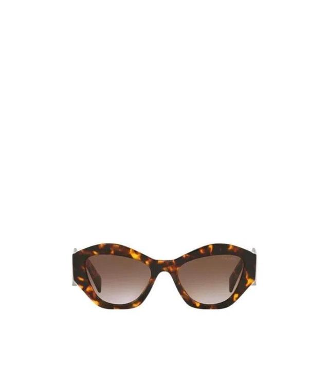 PRADA Eyewear Logo-printed Angular-frame Sunglasses In Brown Product Image