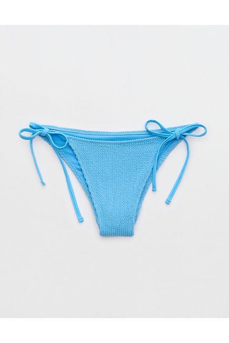 Aerie Shimmery Crinkle Cheekiest Tie Bikini Bottom Women's Product Image