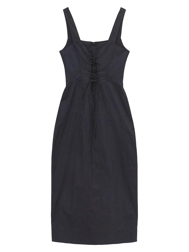 Womens Sutton Lace-Up Midi-Dress Product Image