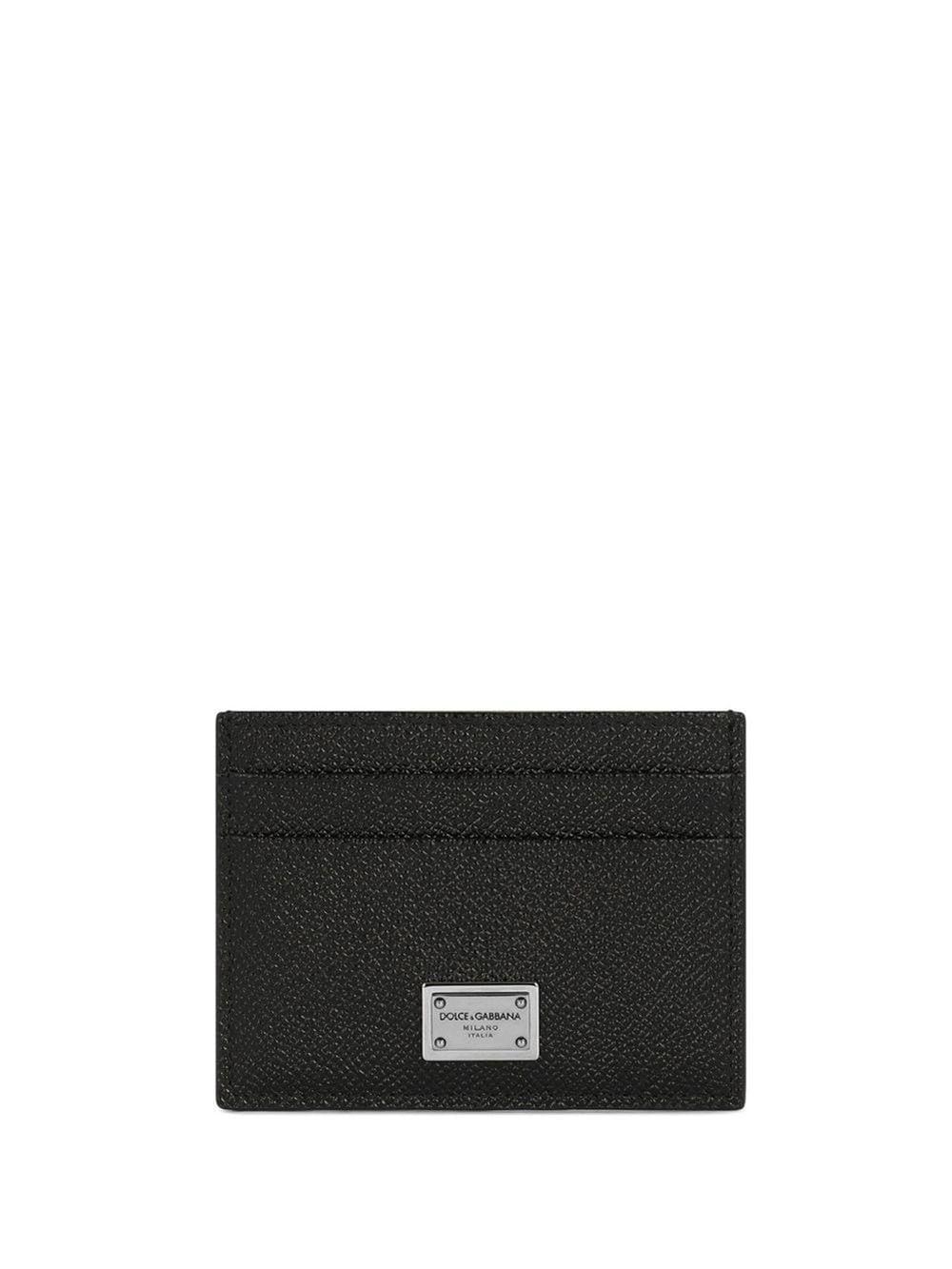 Logo Tag Card Holder Wallets, Card Holders Black Product Image