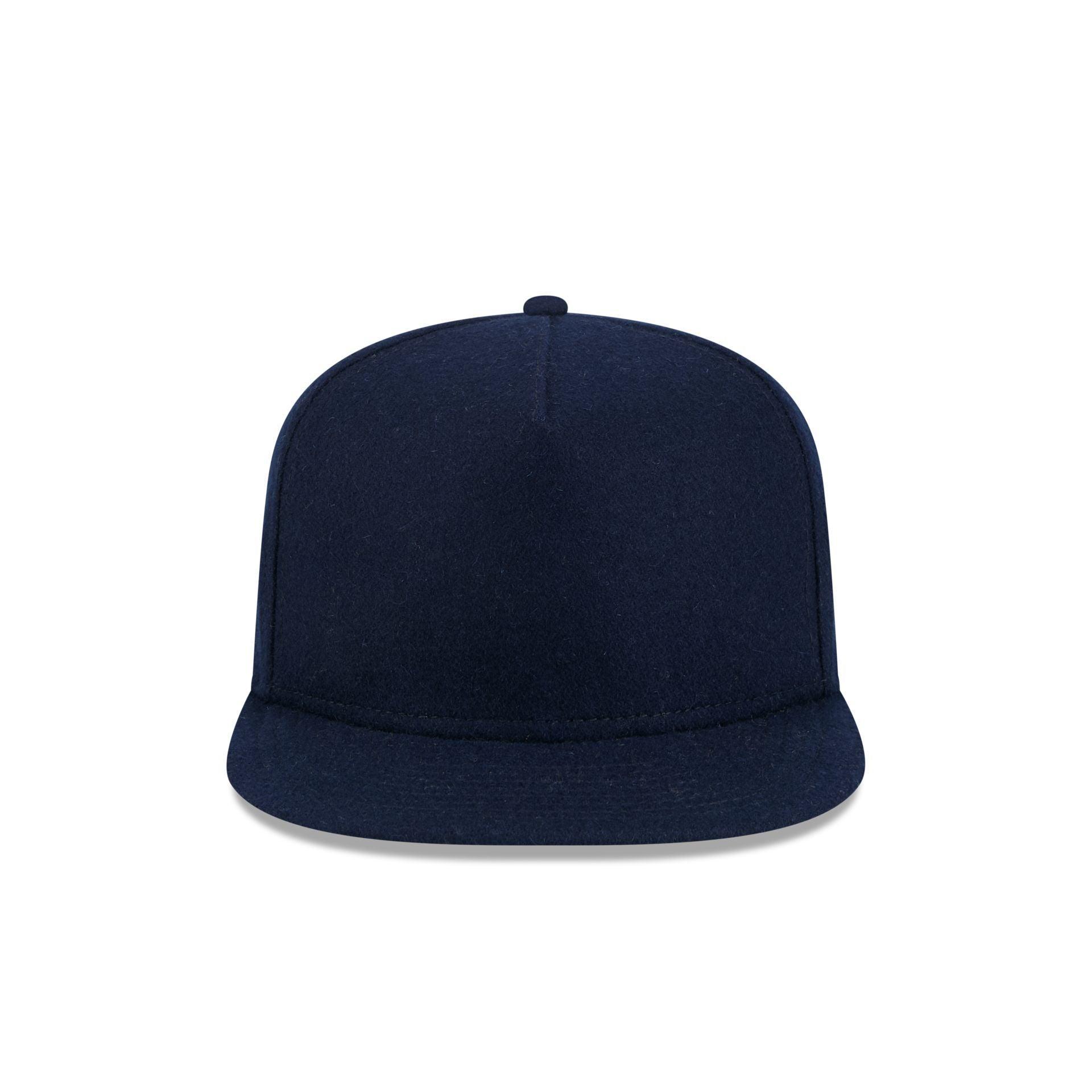 New Era Cap Navy Melton Wool 59FIFTY A-Frame Fitted Hat Male Product Image