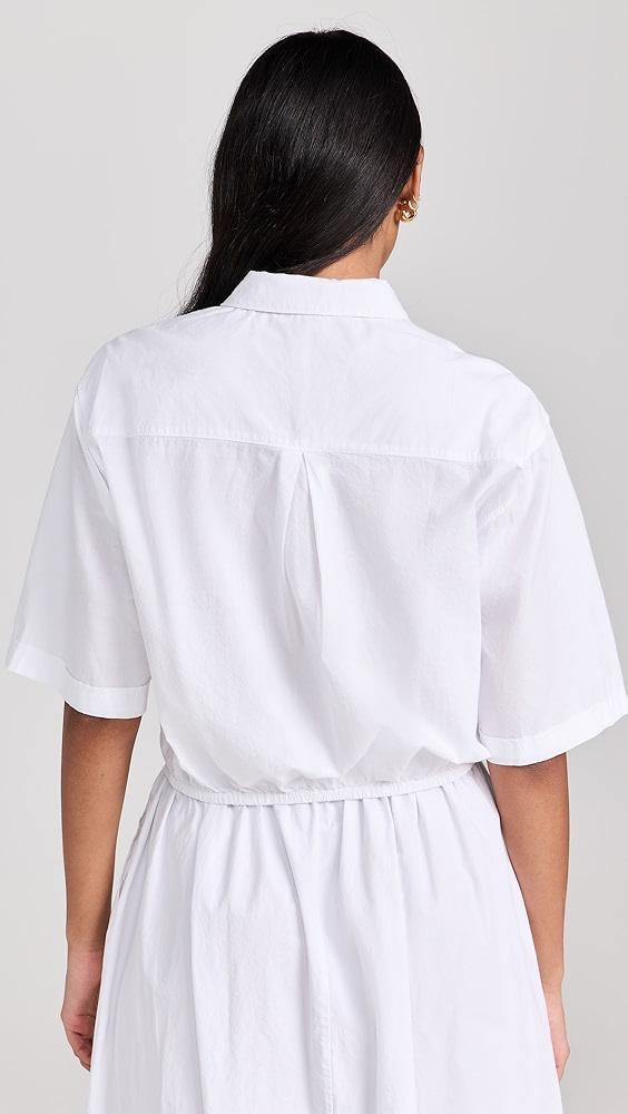 Stateside Voile Short Sleeve Cropped Twist Shirt | Shopbop Product Image