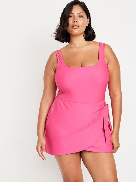 Side-Tie Swim Dress Product Image