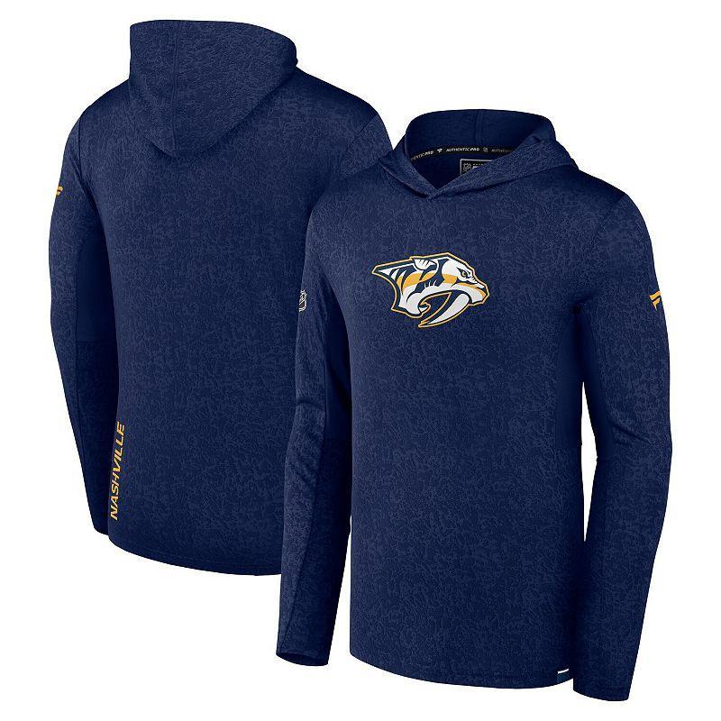 Mens Fanatics Branded Navy Nashville Predators Authentic Pro Lightweight Pullover Hoodie Pdt Blue Product Image