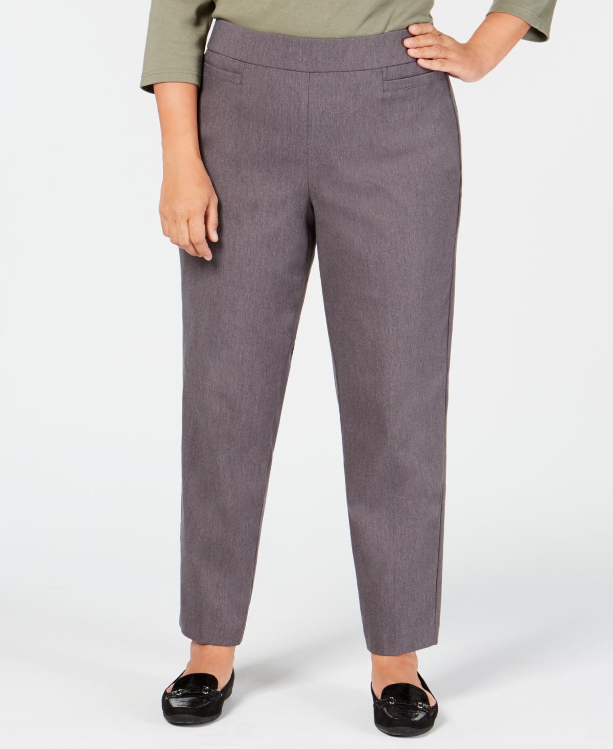 Plus Size Alfred Dunner Allure Pull On Ankle Pants, Womens Product Image