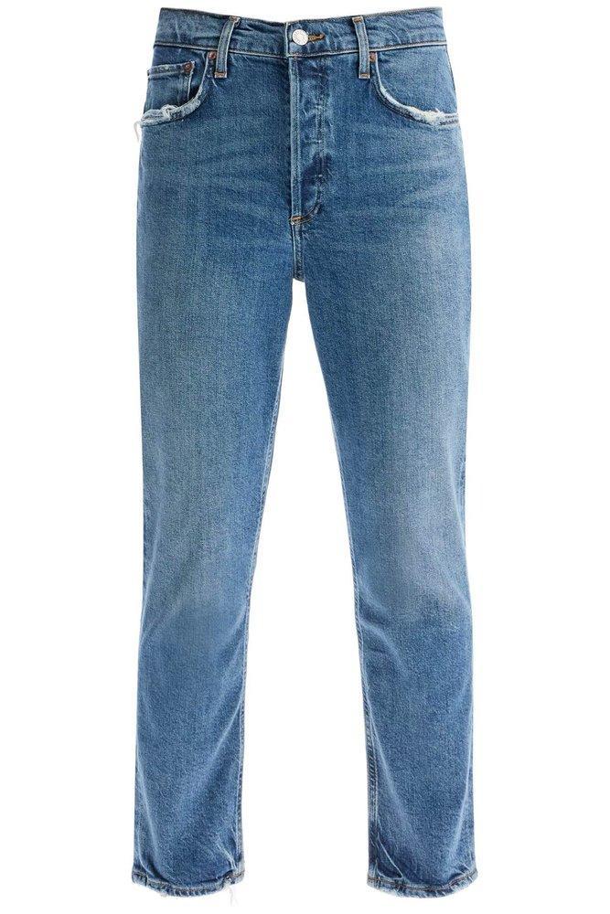 AGOLDE Riley Cropped Jeans In Blue Product Image