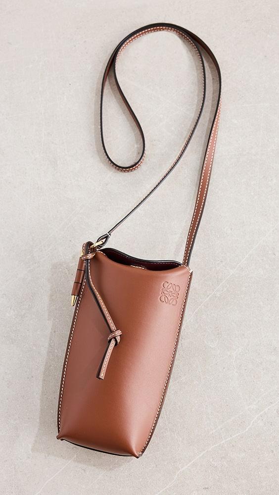 What Goes Around Comes Around Loewe Brown Calfskin Gate Pocket Bag | Shopbop Product Image