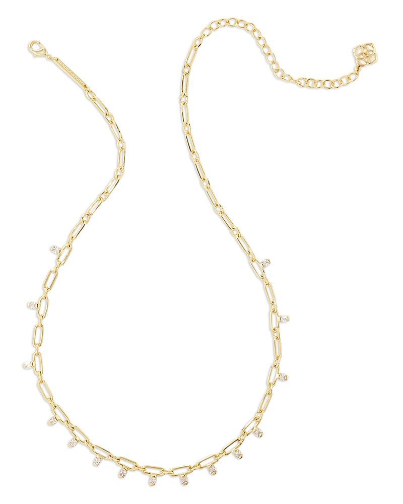 Kendra Scott Murphy Crystal Chain Necklace - Silver White CZ Product Image