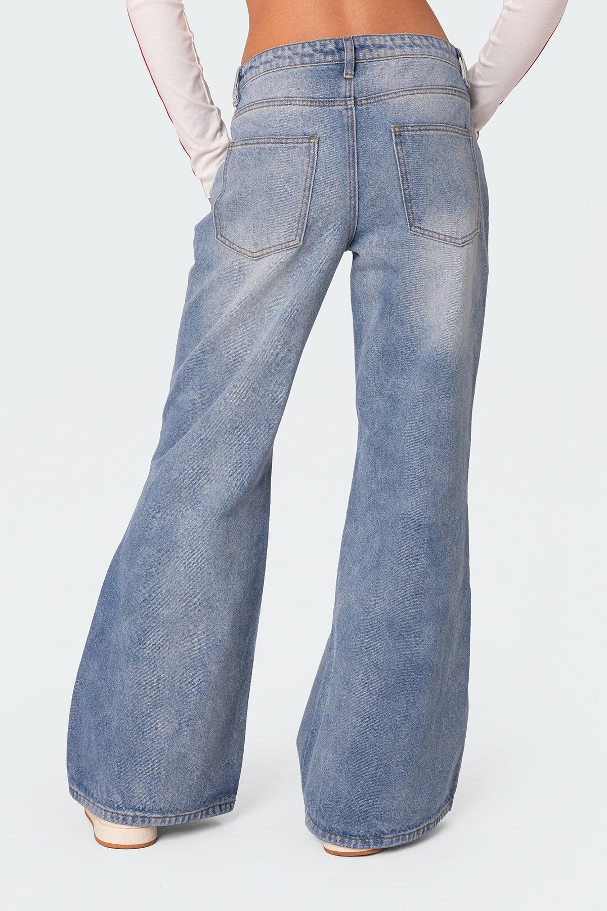 Low Rise Wide Leg Jeans Product Image