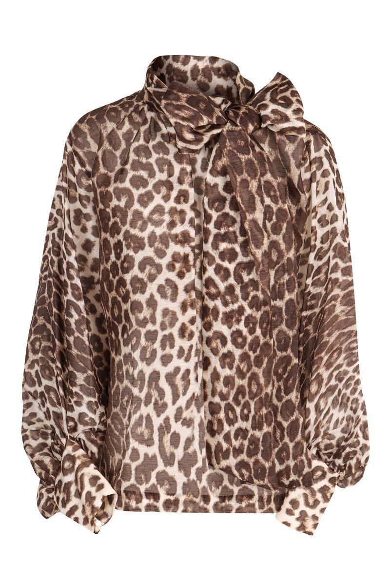 ZIMMERMANN Shirts In Chocolate Leopard Product Image