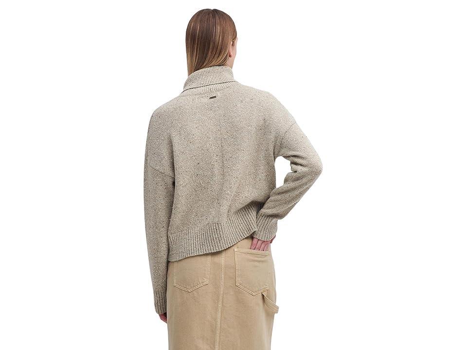 Barbour Barbour Lavensdale 1/2 Zip Knitted Jumper (Oatmeal) Women's Clothing Product Image