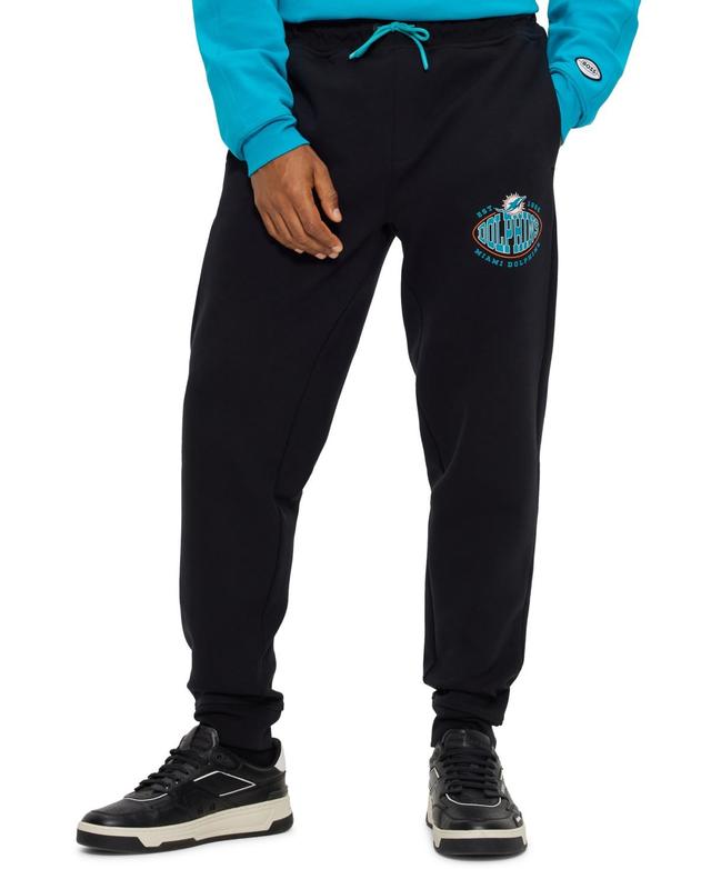 Mens BOSS x NFL Cotton-Blend Tracksuit Bottoms With Collaborative Branding Product Image