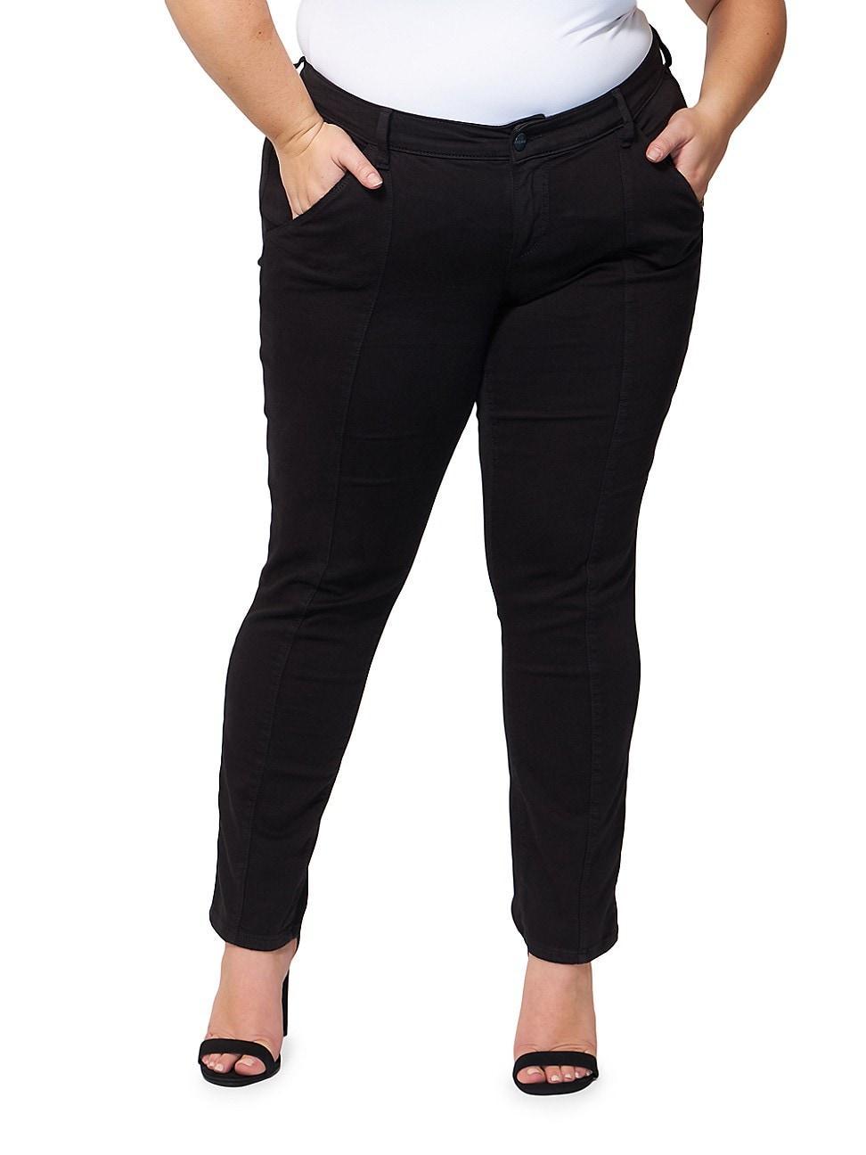 Womens Mid-Rise Cigarette Jeans Product Image