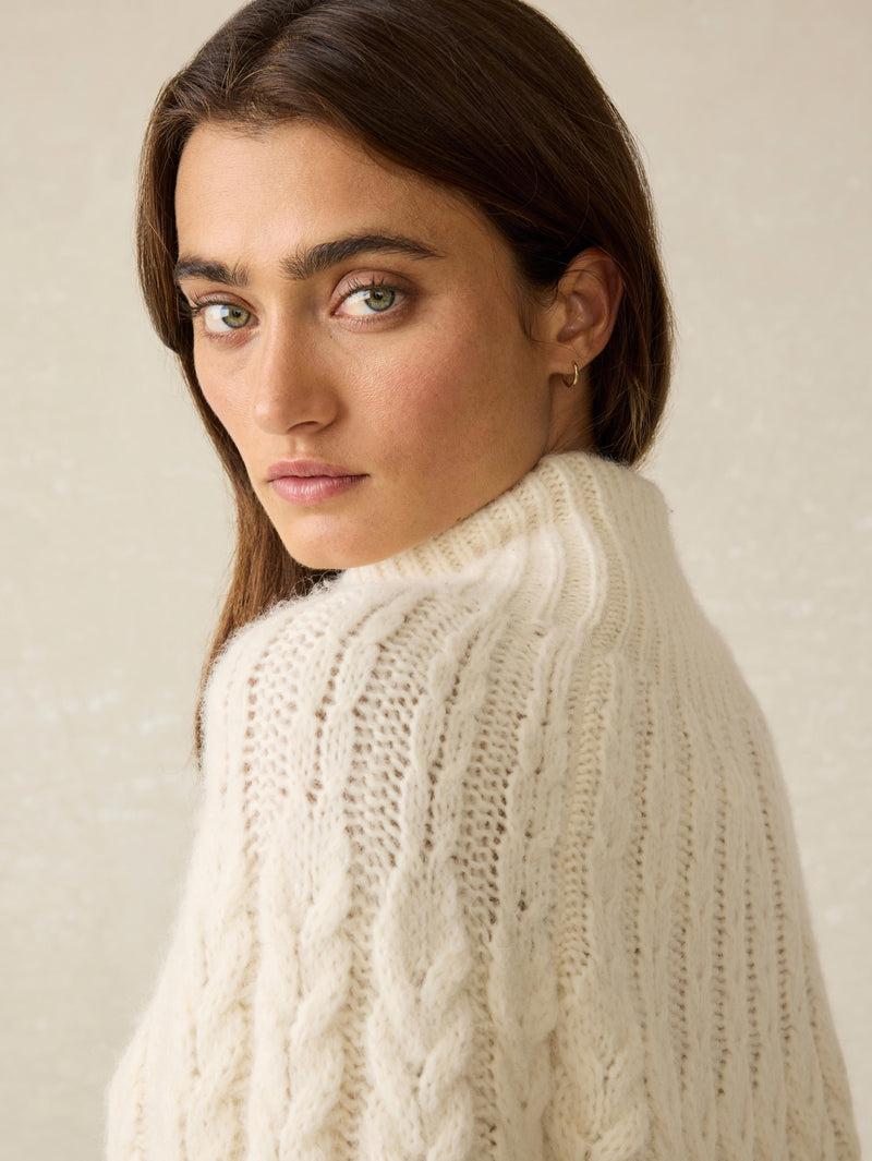 Frost Cableknit Sweater - Cream Product Image