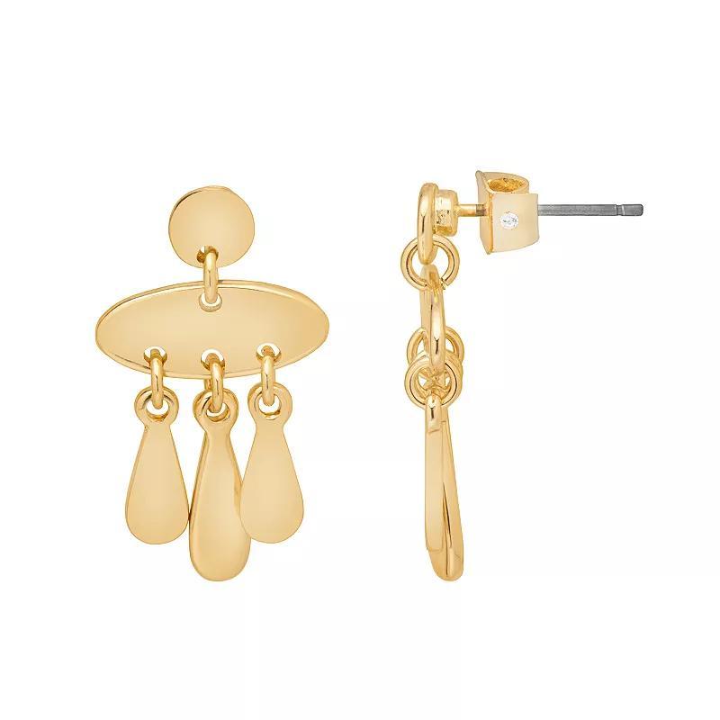 Womens LC Lauren Conrad Gold Tone Statement Drop Earrings, None Product Image