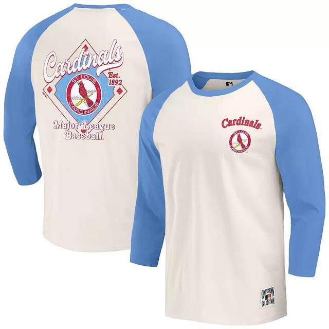 Mens Darius Rucker Collection by Fanatics Blue/White St. Louis Cardinals Cooperstown Collection Raglan 3/4-Sleeve T-Shirt Product Image