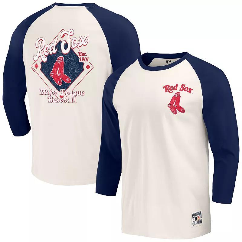 Mens Darius Rucker Collection by Fanatics Royal/White Chicago Cubs Cooperstown Collection Raglan 3/4-Sleeve T-Shirt Product Image