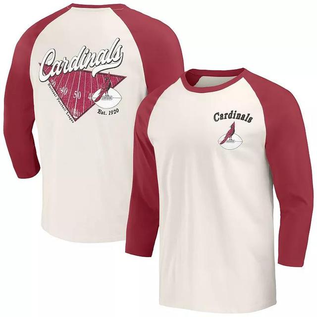 Mens Darius Rucker Collection by Fanatics Cardinal/White Arizona Cardinals Raglan 3/4 Sleeve T-Shirt Product Image