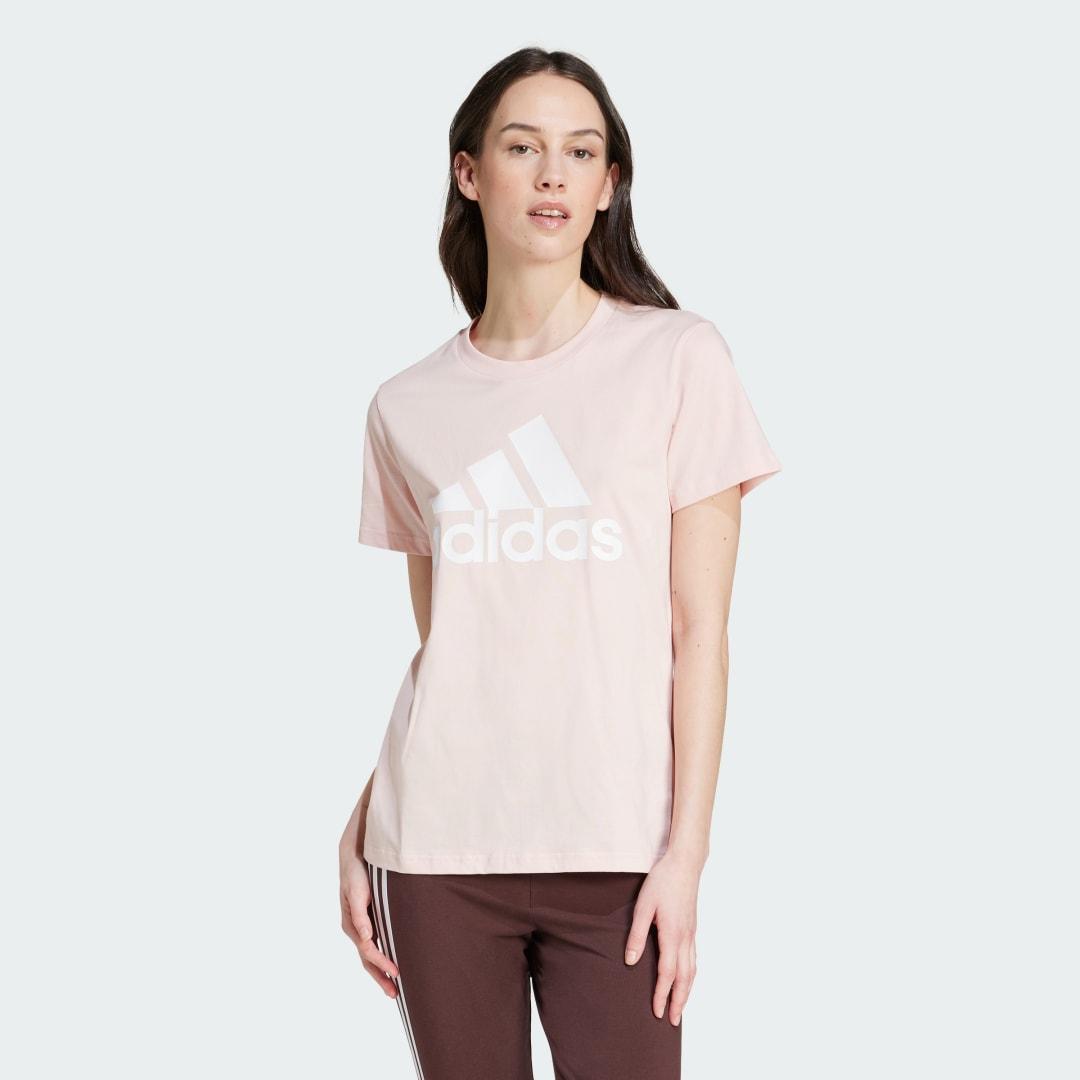 adidas Essentials Logo Tee Linen Green M Womens Product Image