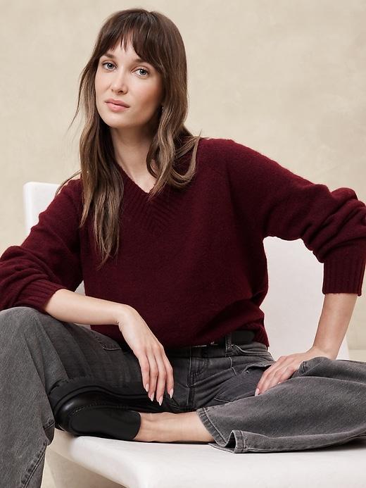 Cozy Vee-Neck Sweater Product Image