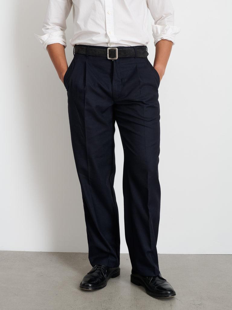 Henry Pleated Trouser In Wool Flannel Product Image