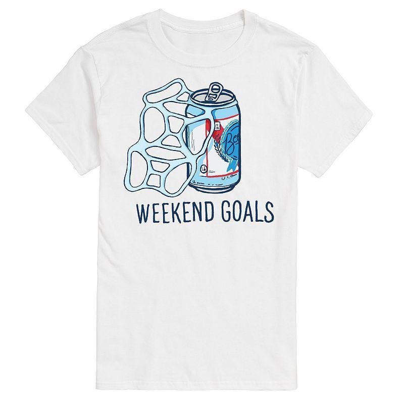 Mens Beer Weekend Goals Tee Product Image