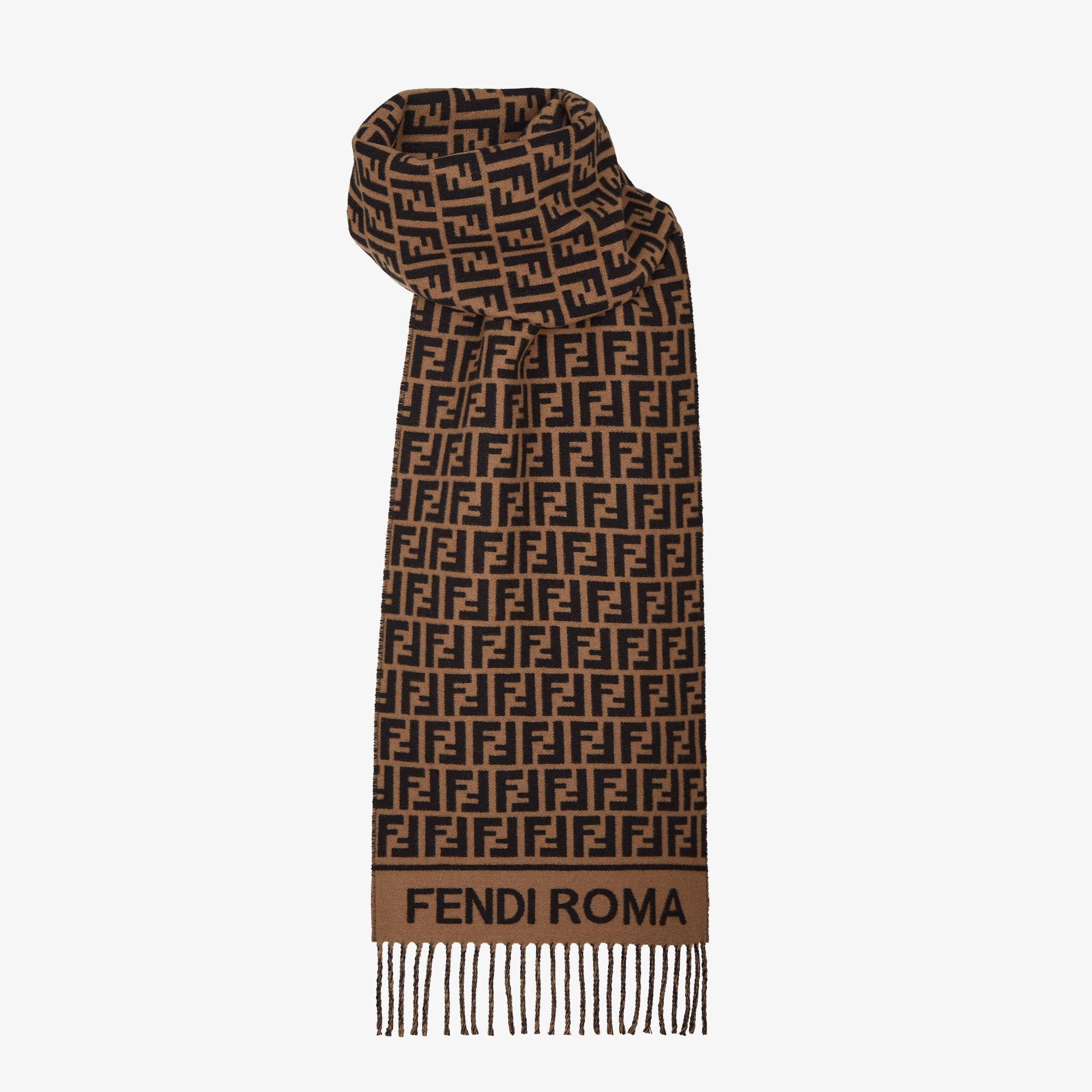 FF ScarfBrown wool and cashmere scarf Product Image