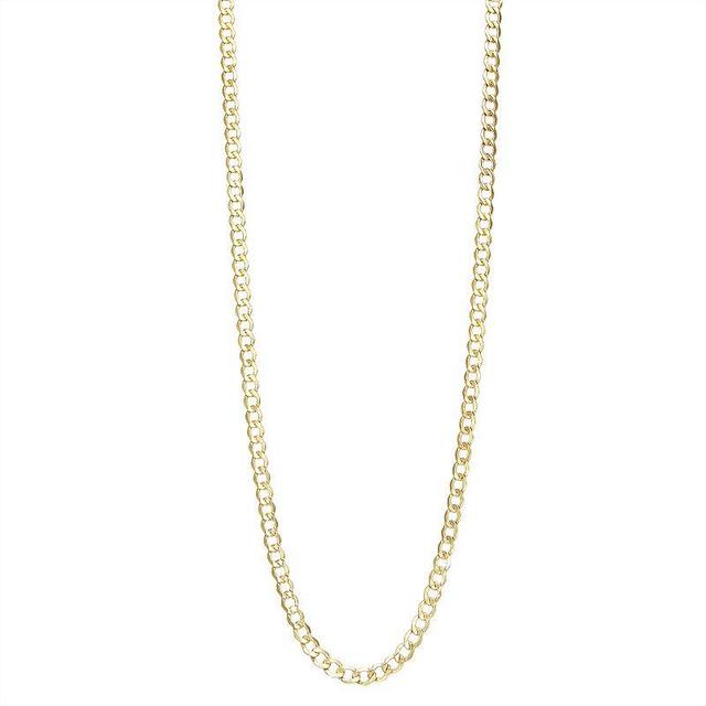 Jordan Blue 10k Gold 4.4 mm Curb Chain Necklace, Womens Yellow Product Image