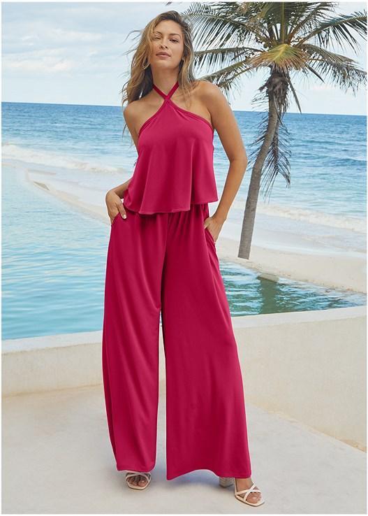 Cross Neck Jumpsuit Product Image