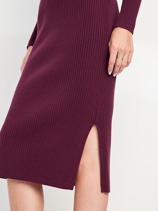 High-Waisted SoSoft Ribbed Midi Skirt Product Image