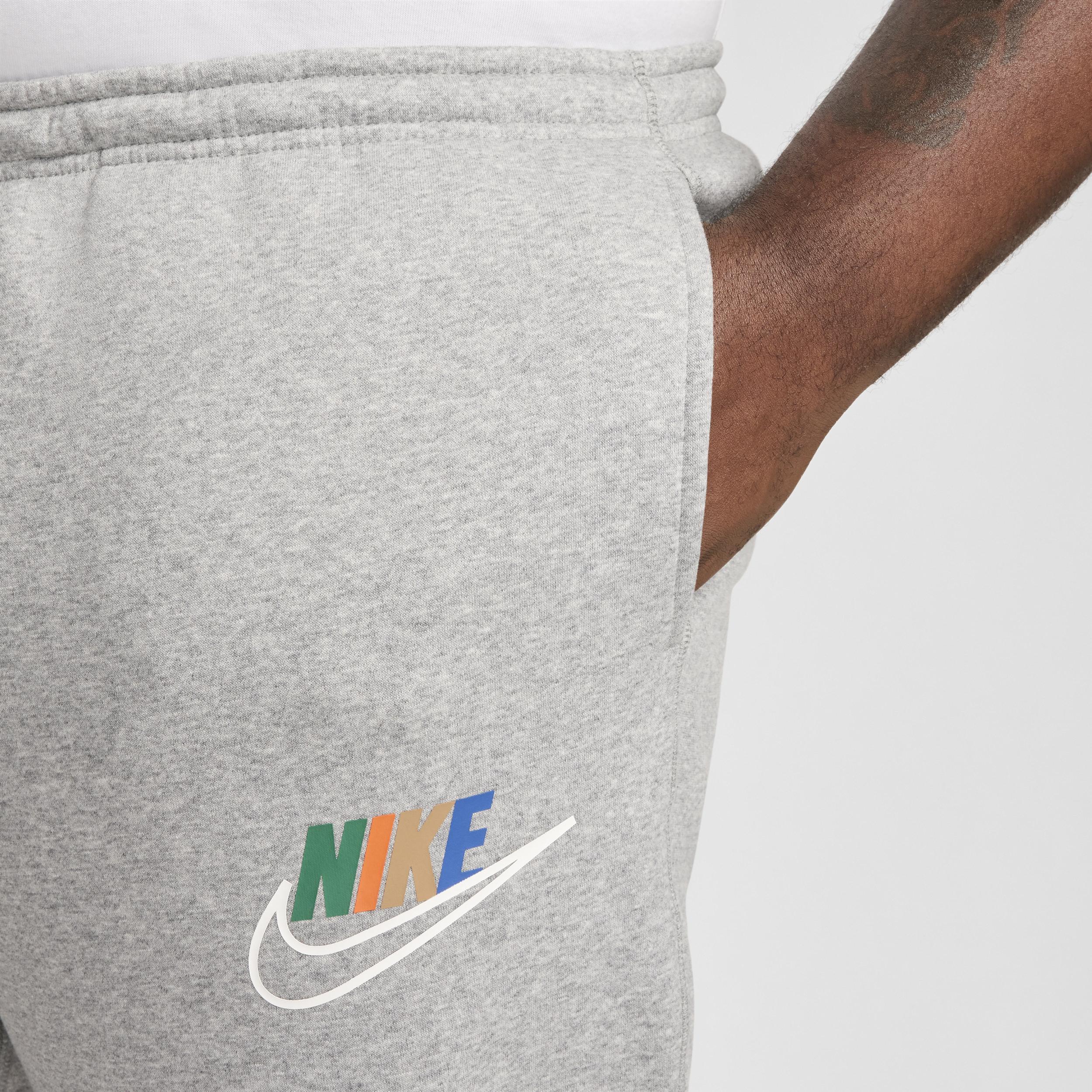 Nike Mens Club Futura Open Hem Pant - Lt Smoke Grey/Dk Grey Heather Product Image