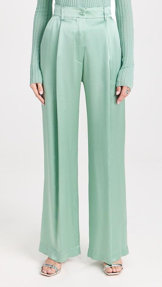 Sablyn Pleated Silk Pants | Shopbop Product Image