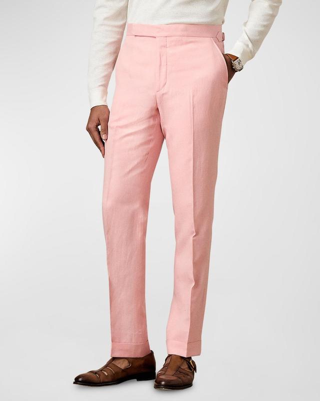 Mens Silk-Linen Trousers Product Image