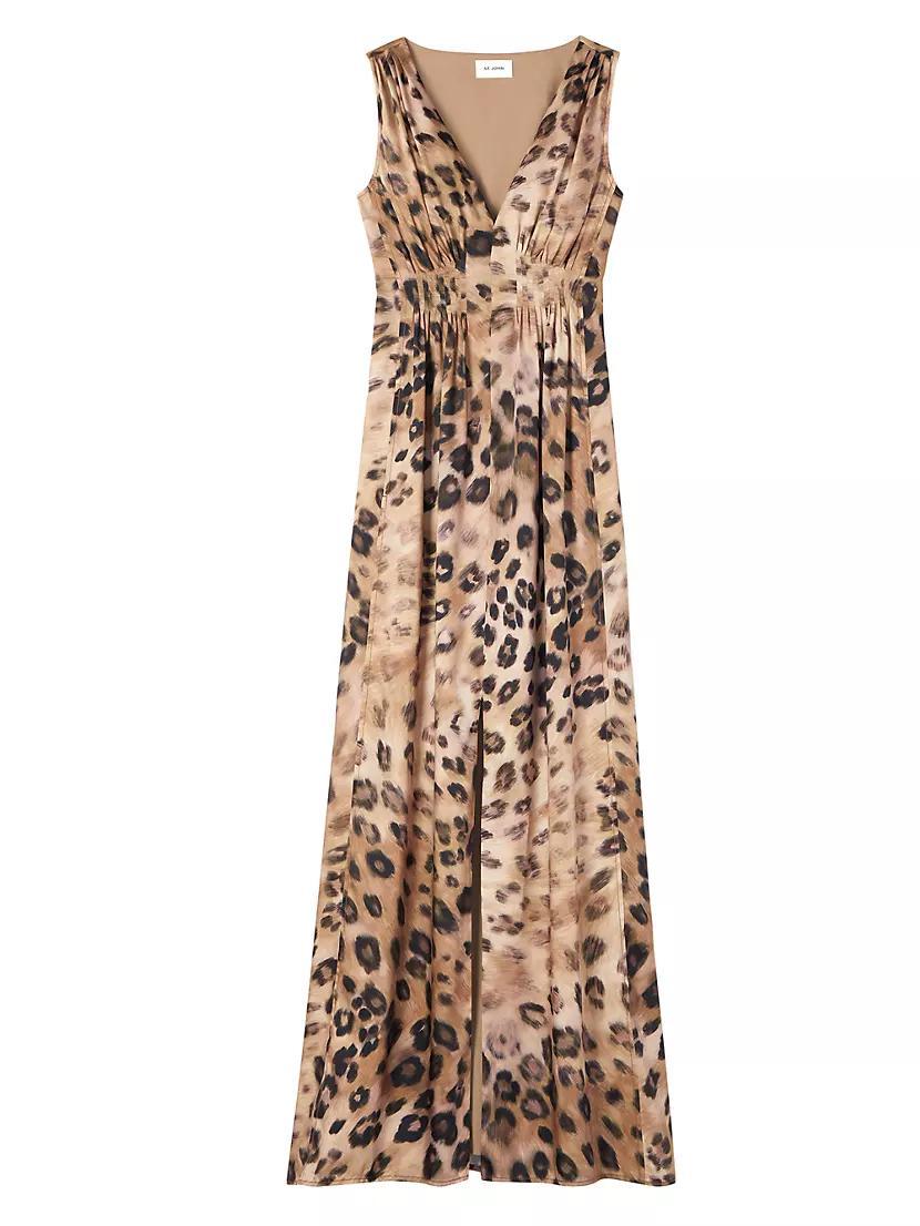 Leopard-Print Maxi Dress Product Image