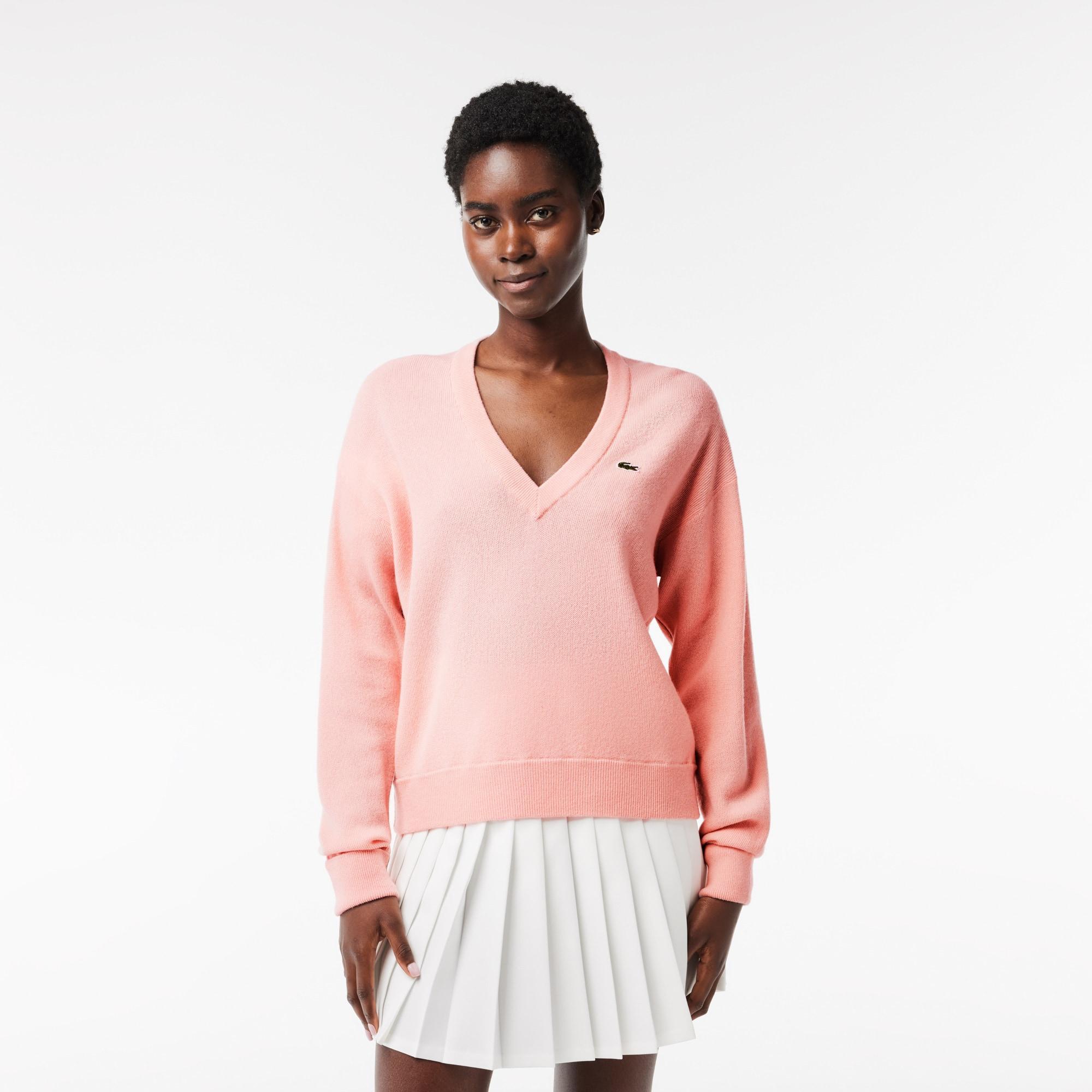 Relaxed Fit Carded Wool Moss Stitch Sweater Product Image