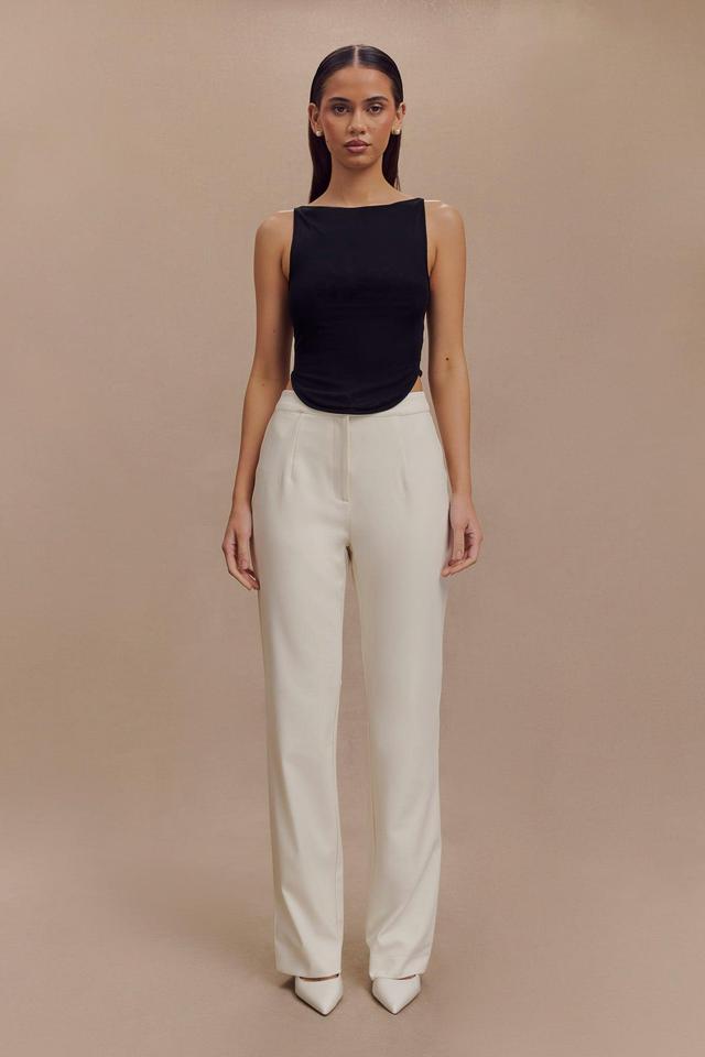 Allanah Straight Leg Pant - Ivory Product Image