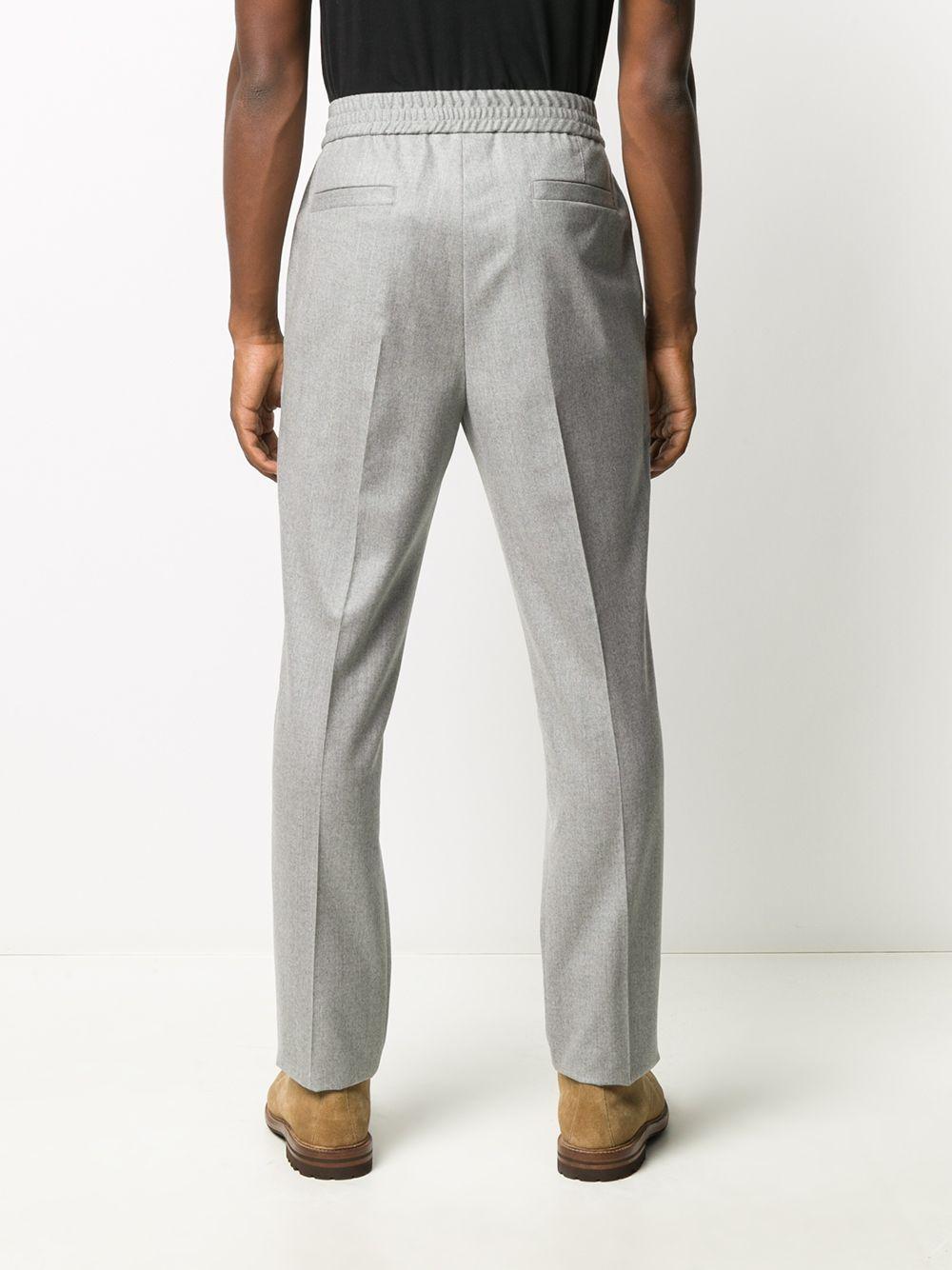 BRUNELLO CUCINELLI Drawstring Straight-leg Trousers In Grey Product Image