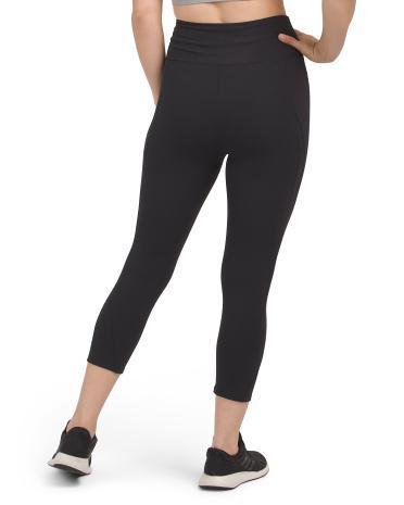 Carbon Peach Interlock Capri Leggings for Women | Polyester/Spandex Product Image